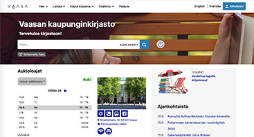 vaasankirjasto.finna.fi kuvakaappaus